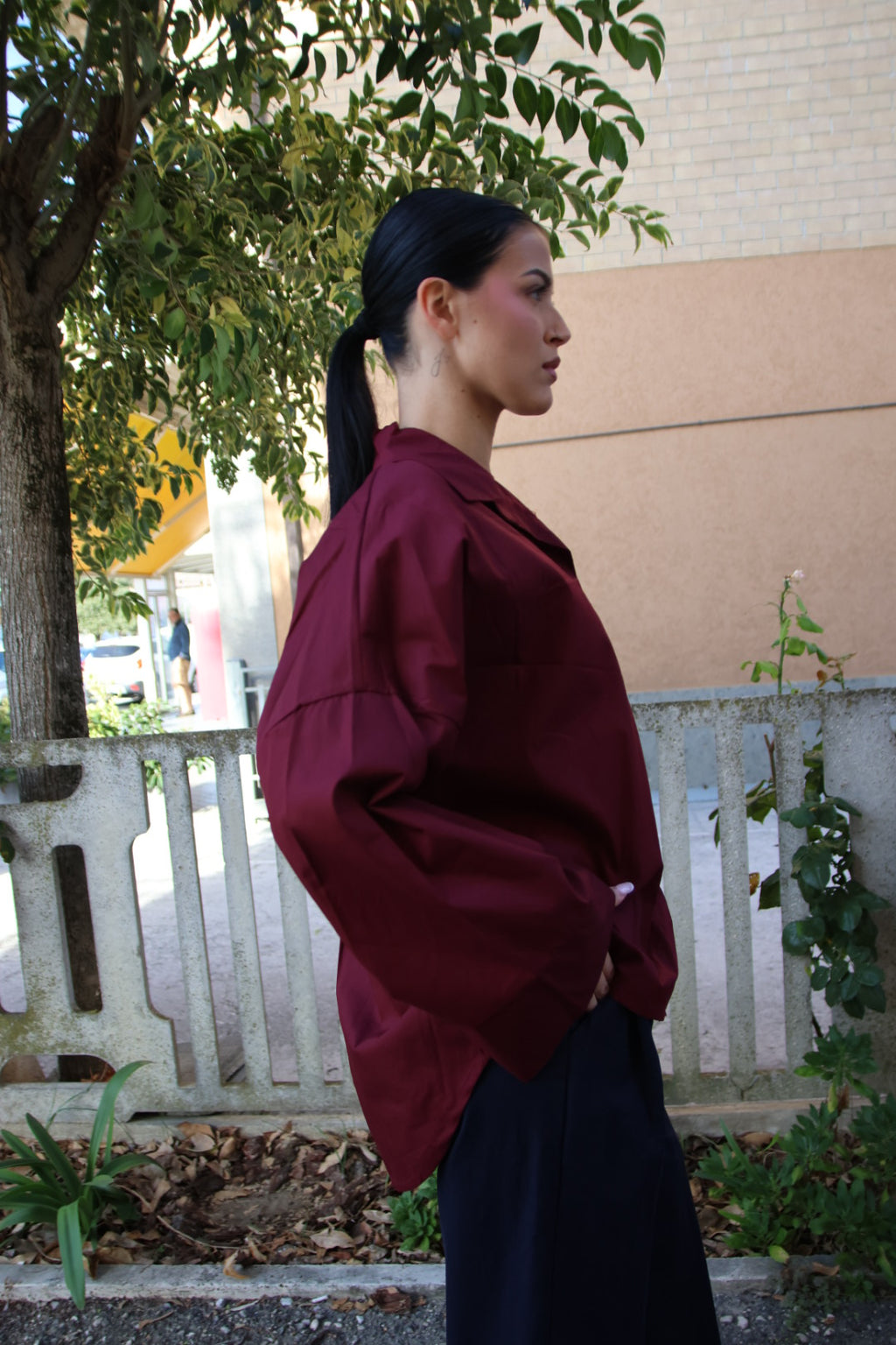 Camicia Bonnie Bordeaux