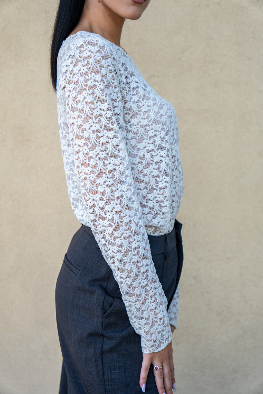 Maglia Pizzo Panna