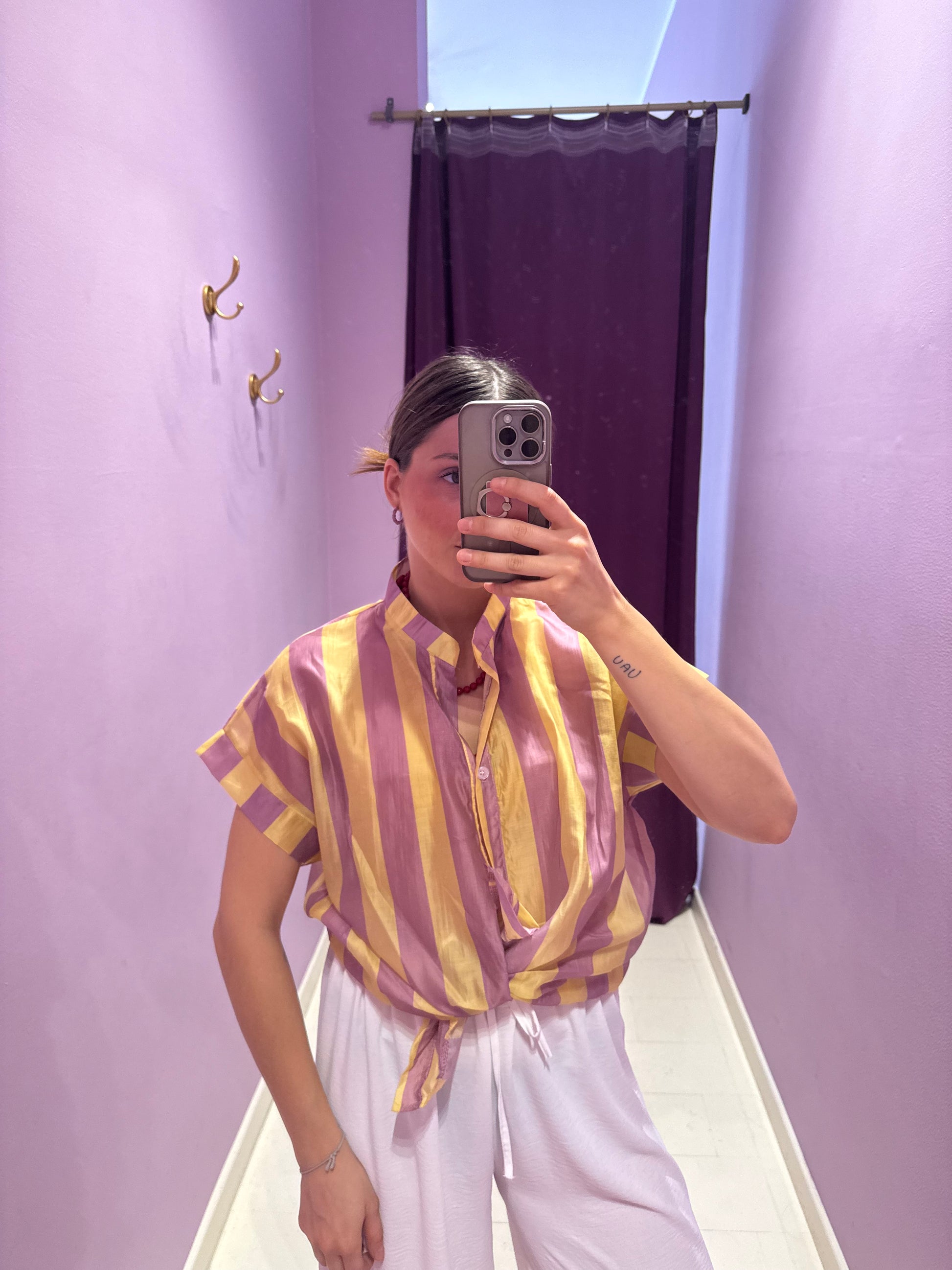 Camicia Lanzarote Burro/Lilla