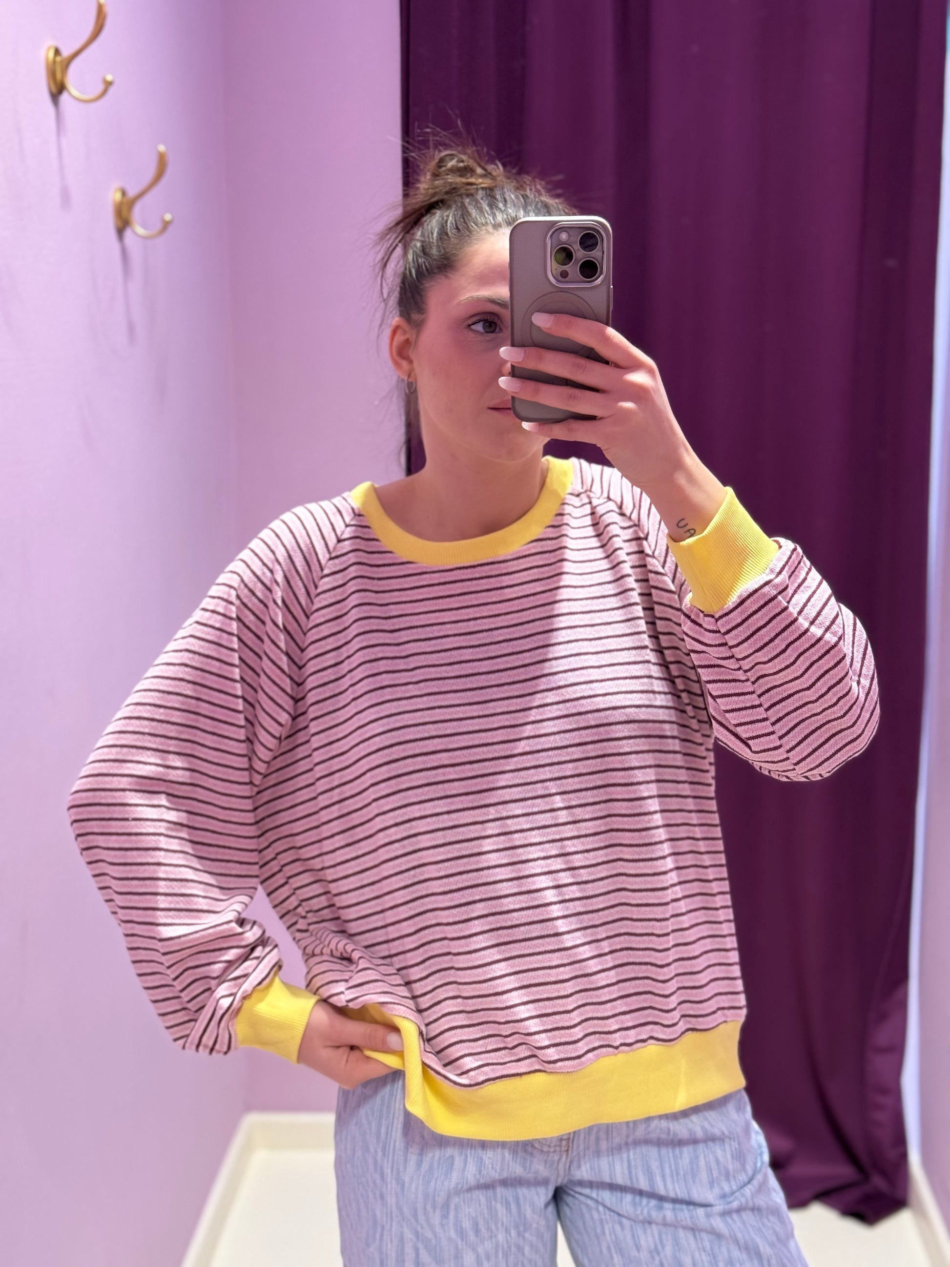 Maglia Stripes Rosa/Gialla