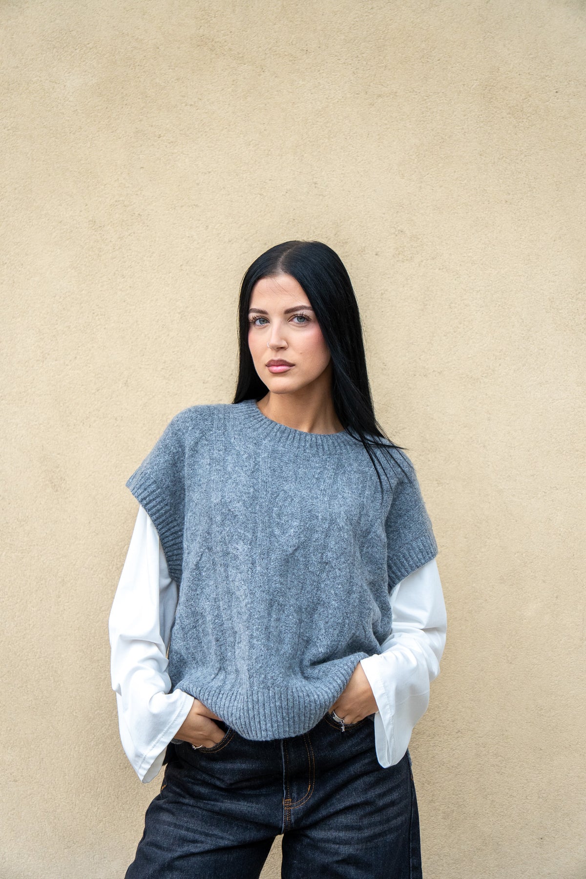 Gilet Iris Grigio