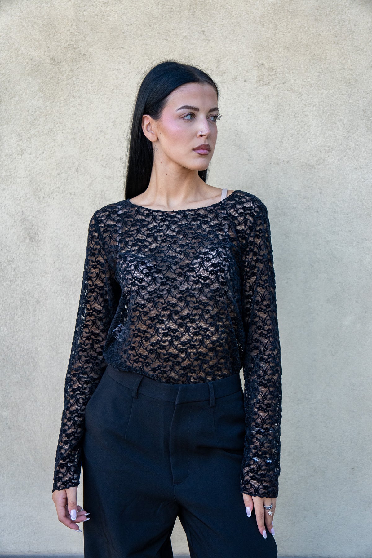 Maglia Pizzo Nera