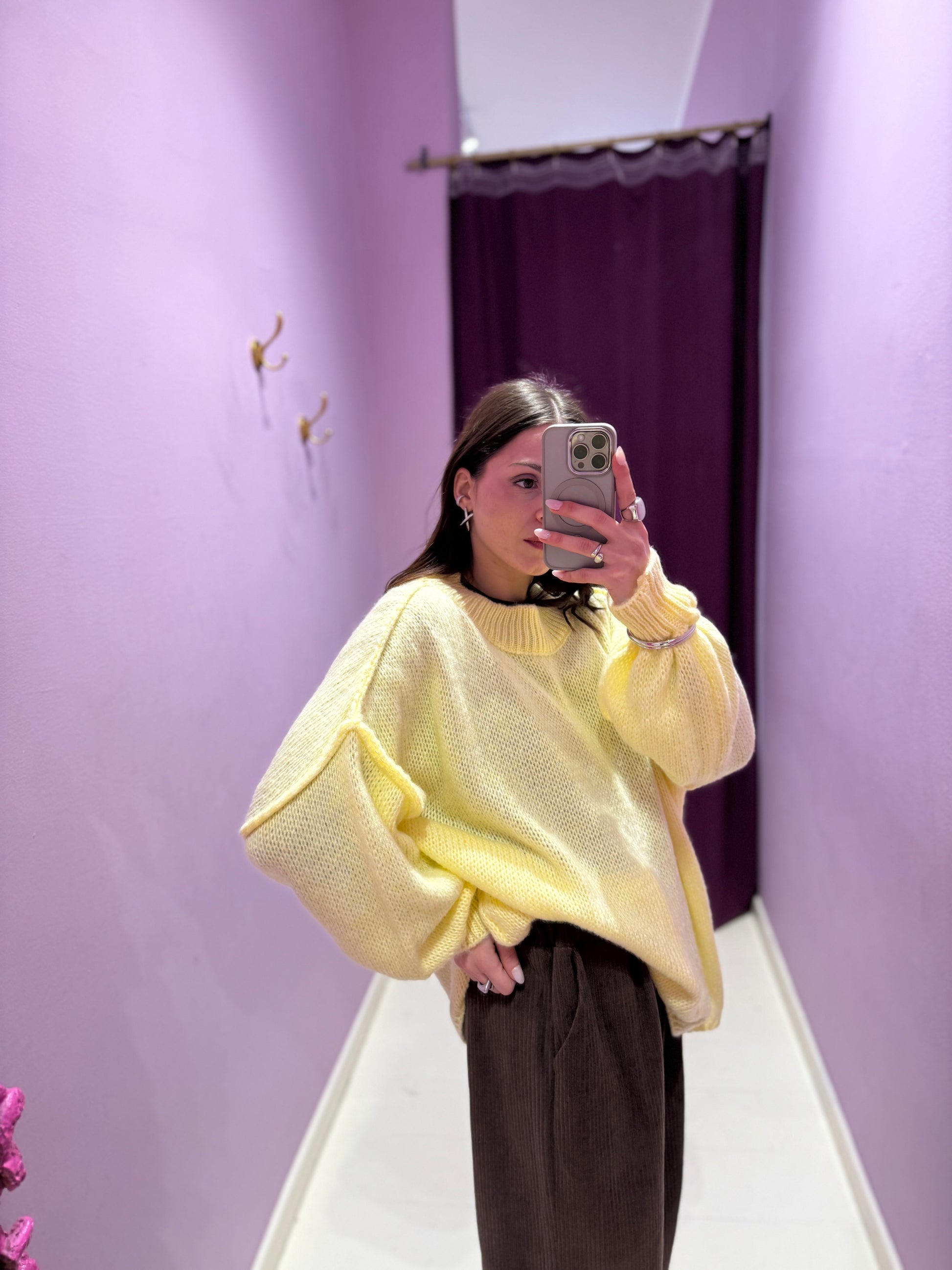 Maglione Eva Giallo Burro