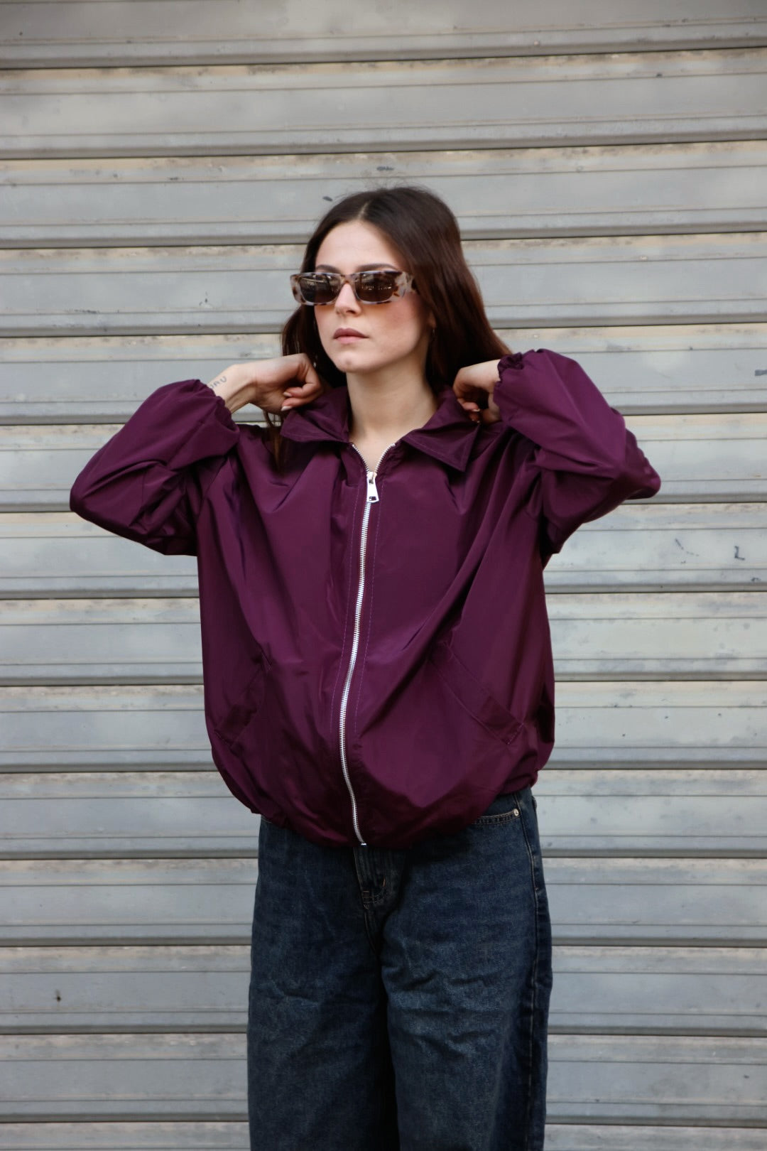 Bomber Sfoderato Delia Bordeaux