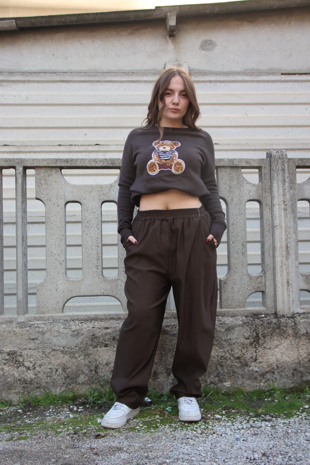 Pantalone Curvy Marrone