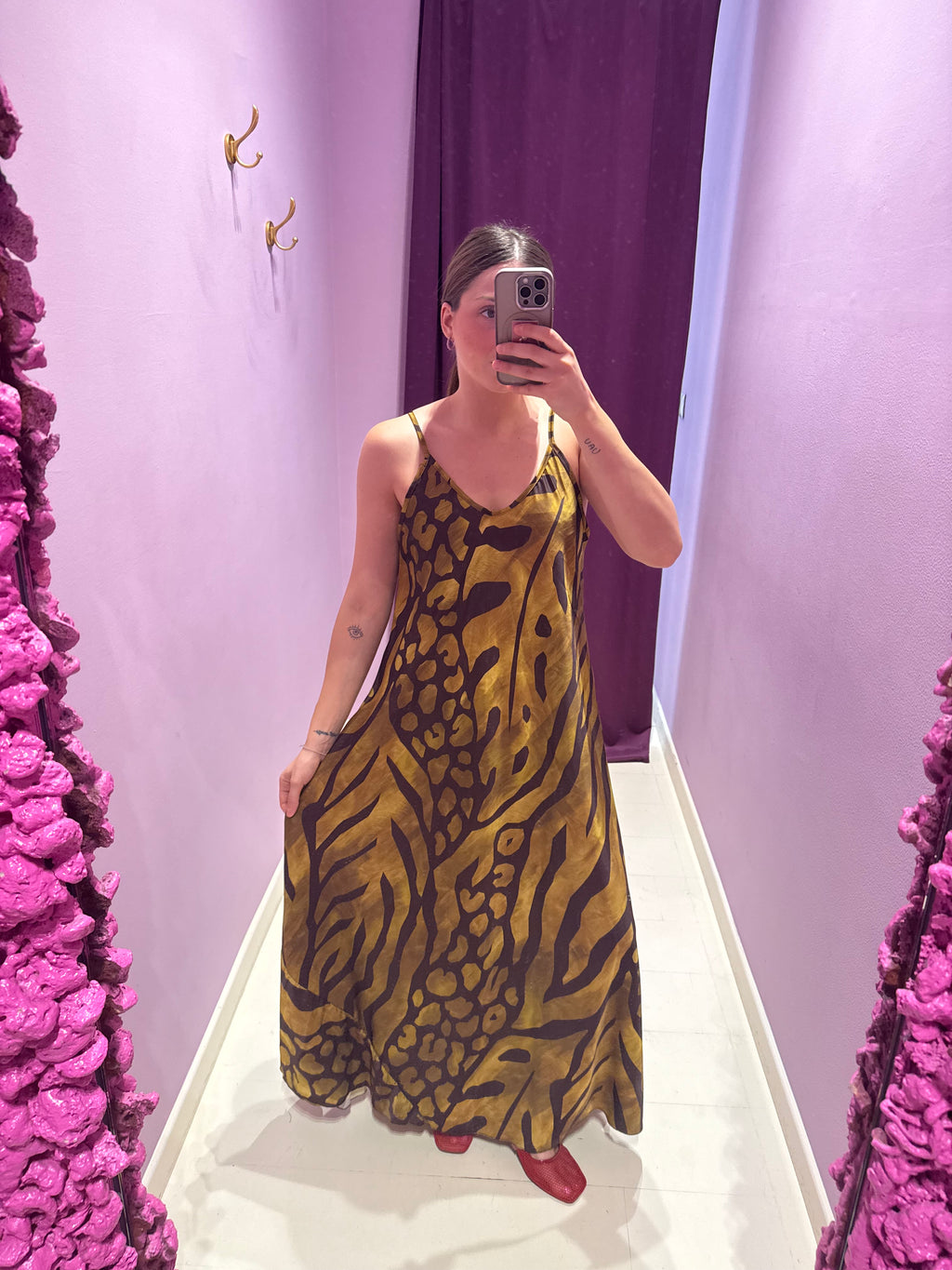 Abito Zanzibar Marrone/Giallo