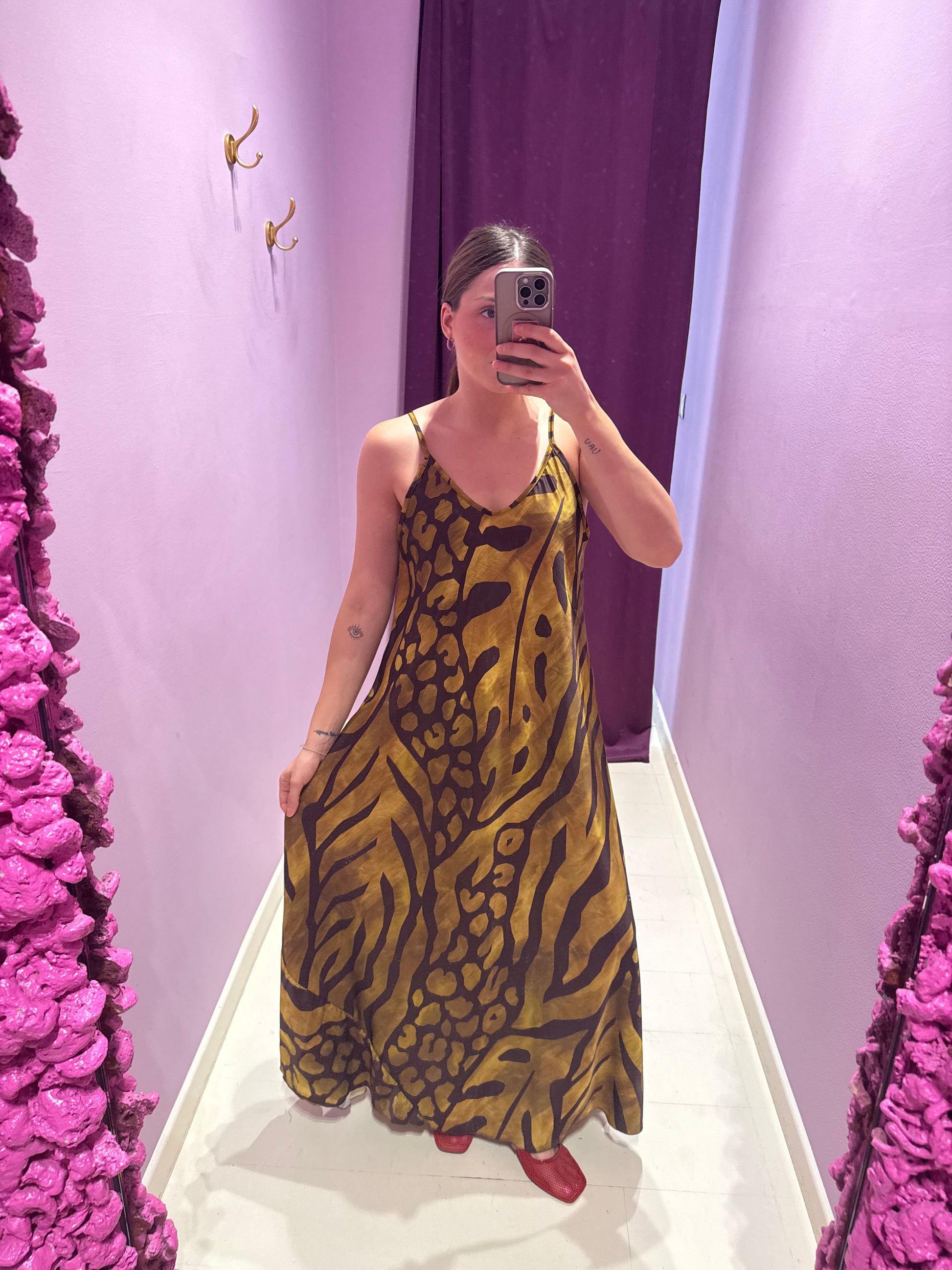 Abito Zanzibar Marrone/Giallo