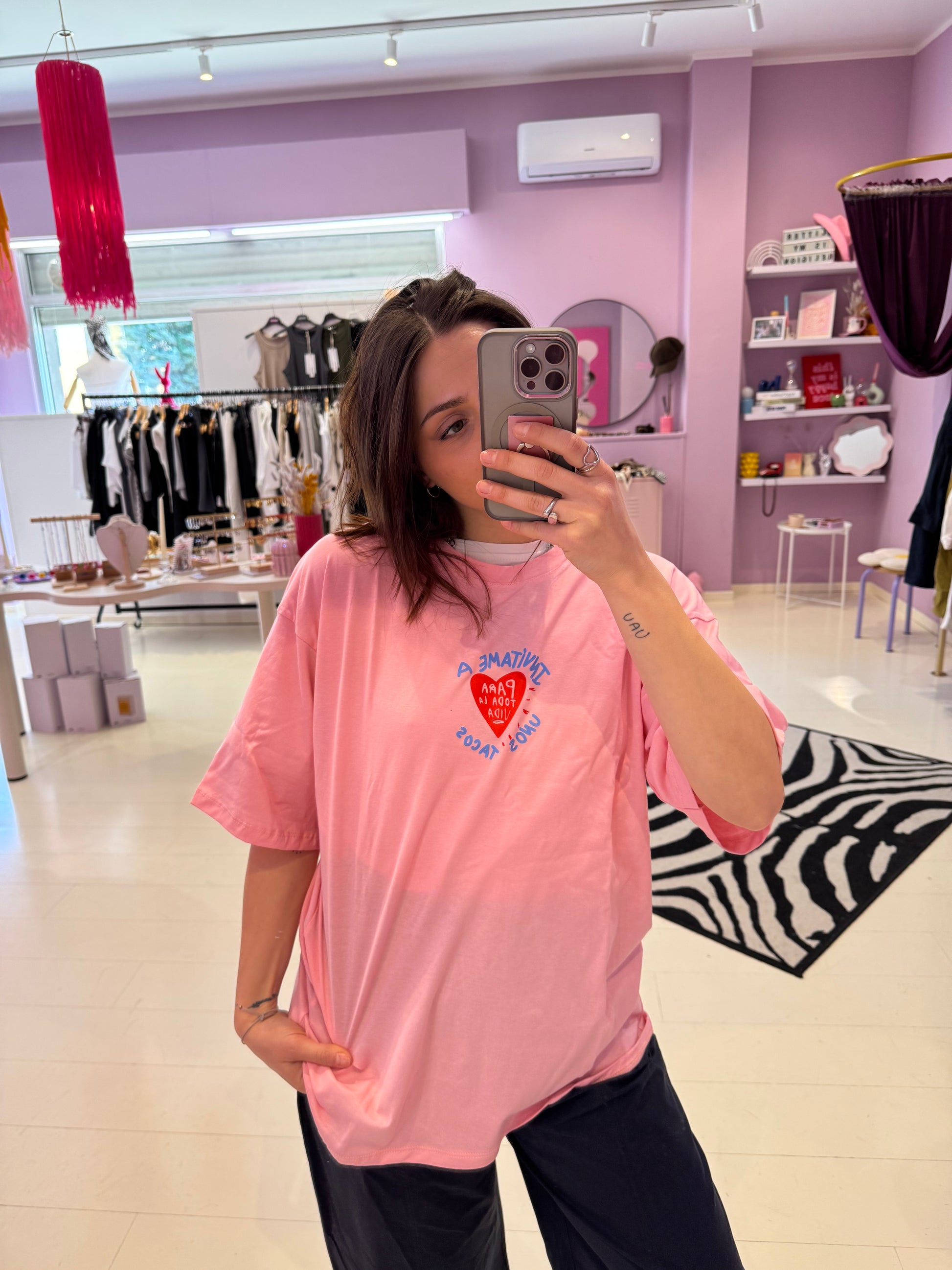 T-Shirt Tacos Rosa
