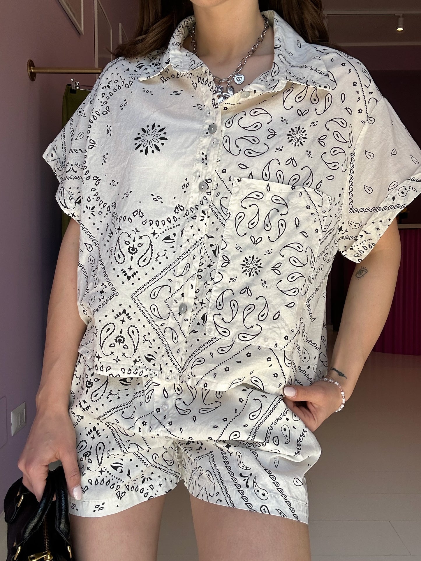 Camicia Bandana Bianca