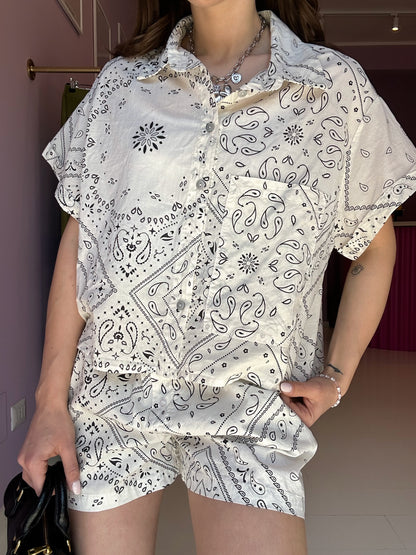 Camicia Bandana Bianca