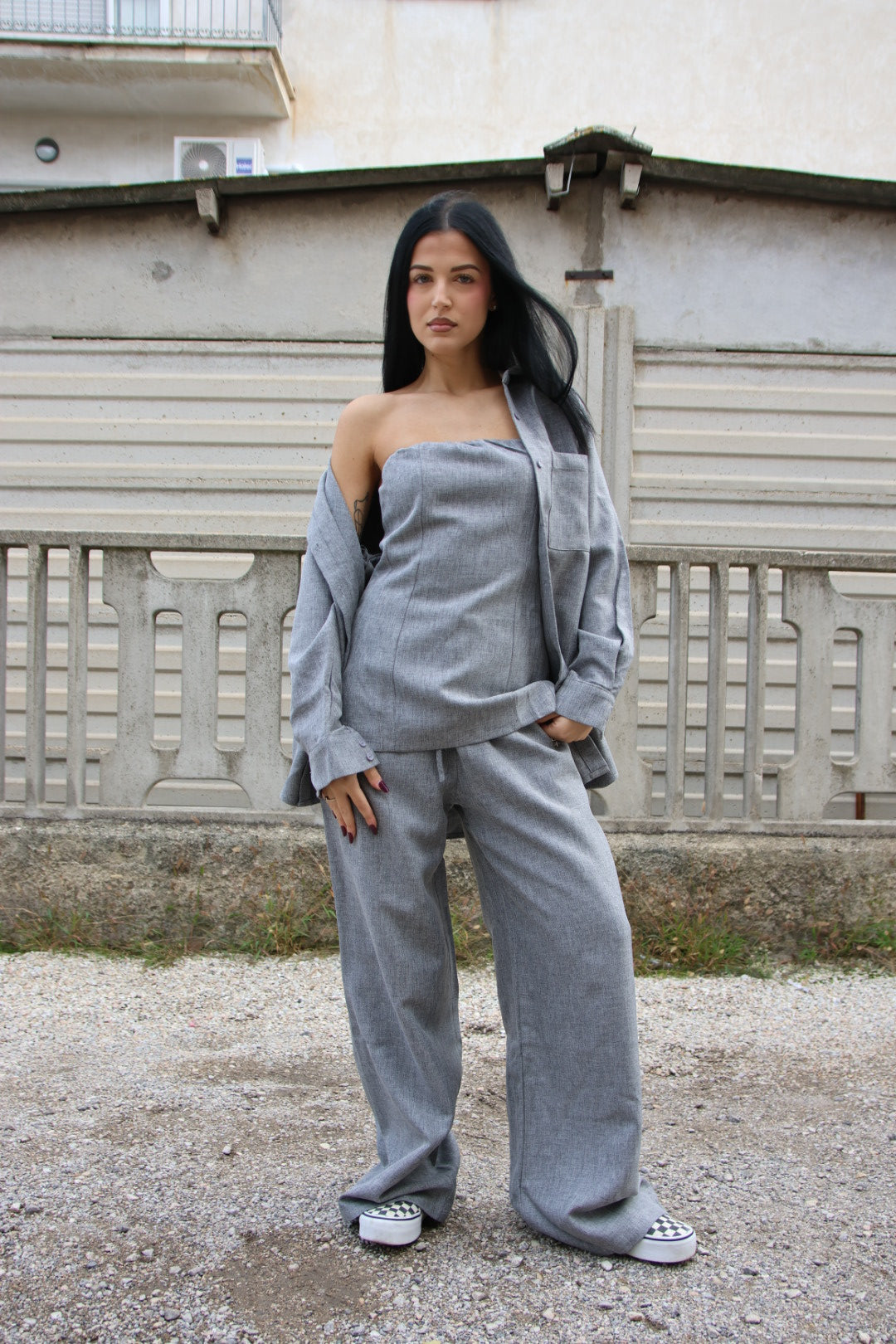 Top Diana Grigio