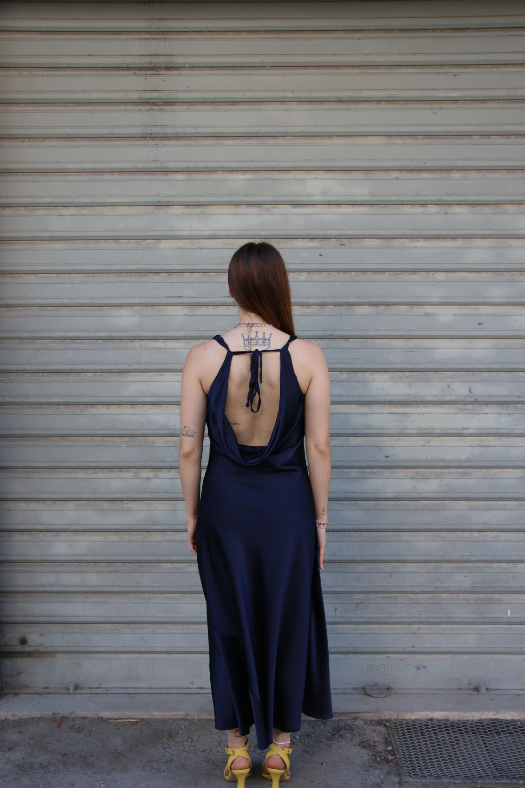 Vestito Satin Blu