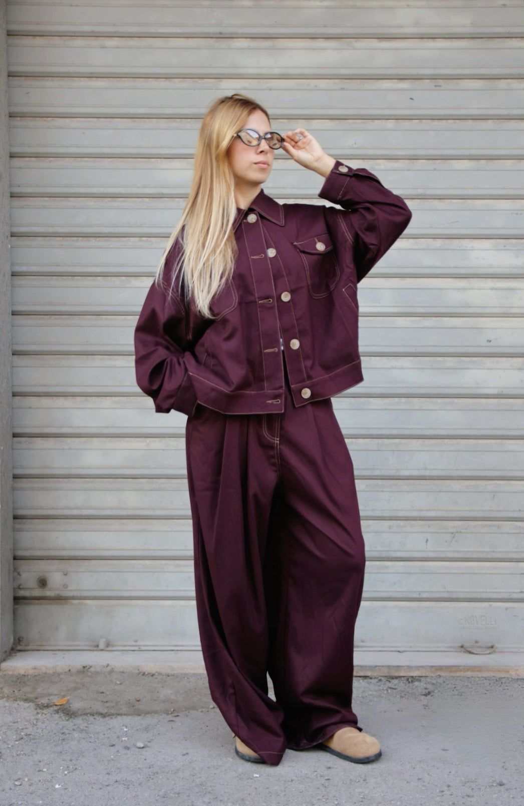 Pantalone Ellen Bordeaux