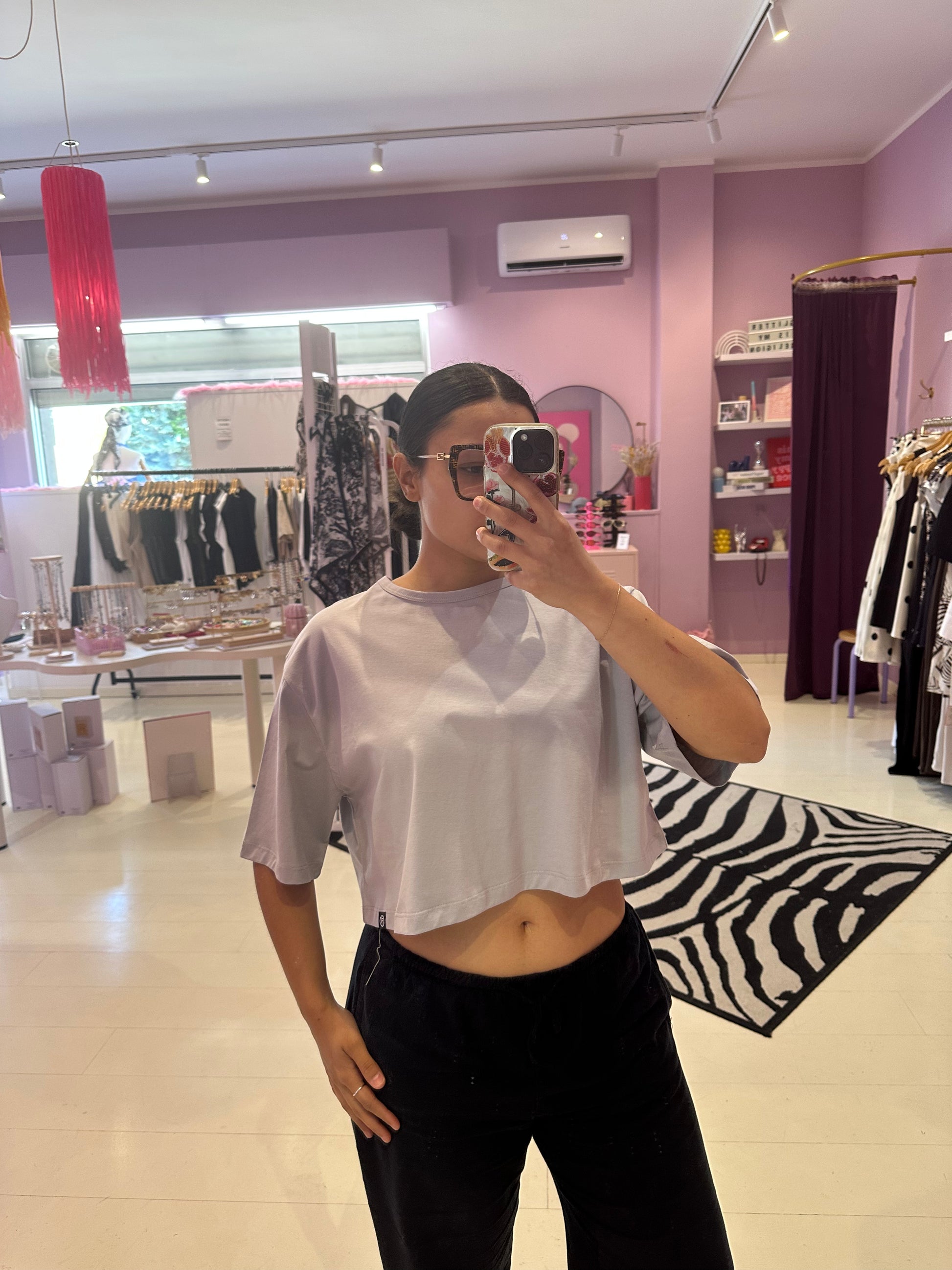 T-Shirt Cara Grigia