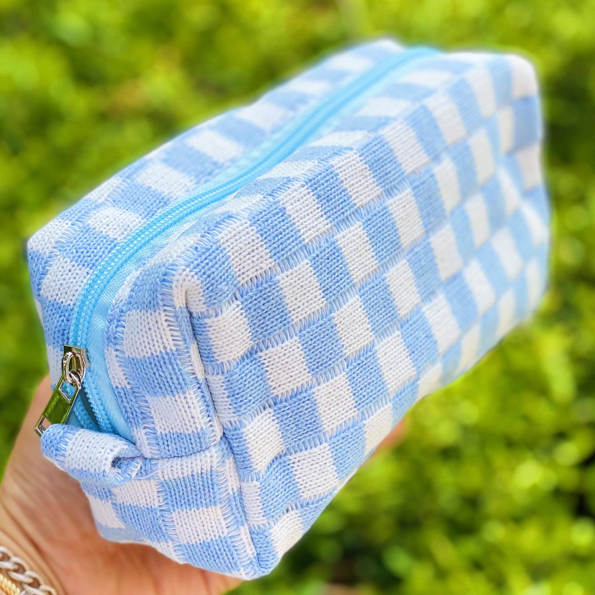 Check Trousse: Blu